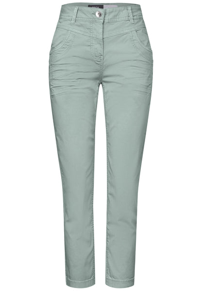 CECIL Casual Fit Hose Damen Slim Legs Mid Waist Washed Optik