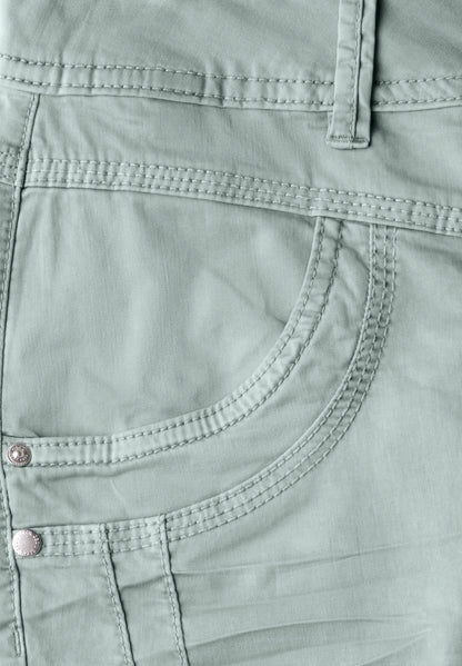 CECIL Casual Fit Hose Damen Slim Legs Mid Waist Washed Optik