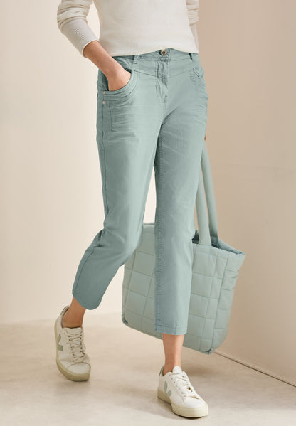 CECIL Casual Fit Hose Damen Slim Legs Mid Waist Washed Optik