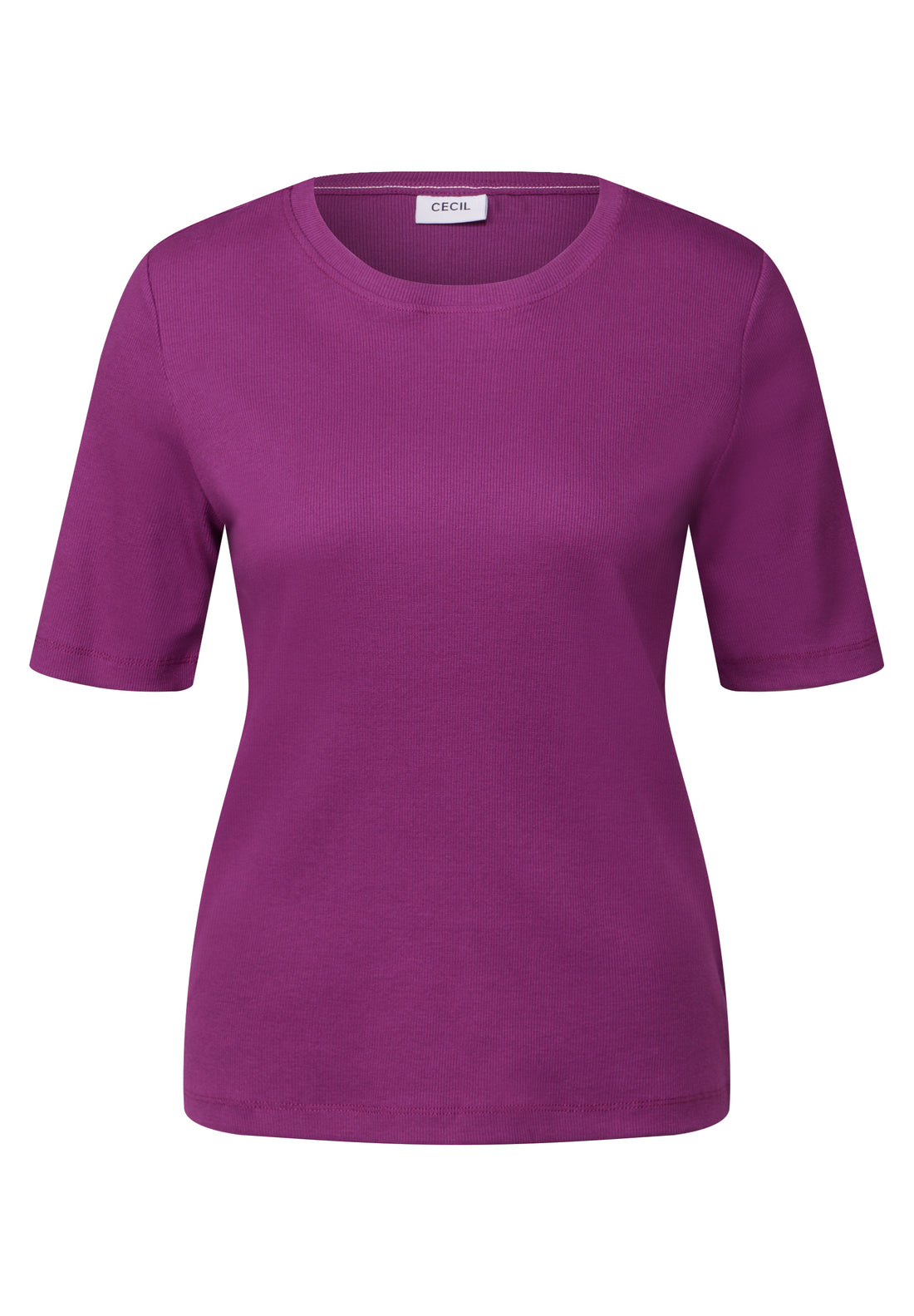 CECIL Basic T-Shirt Damen Körpernaher Schnitt