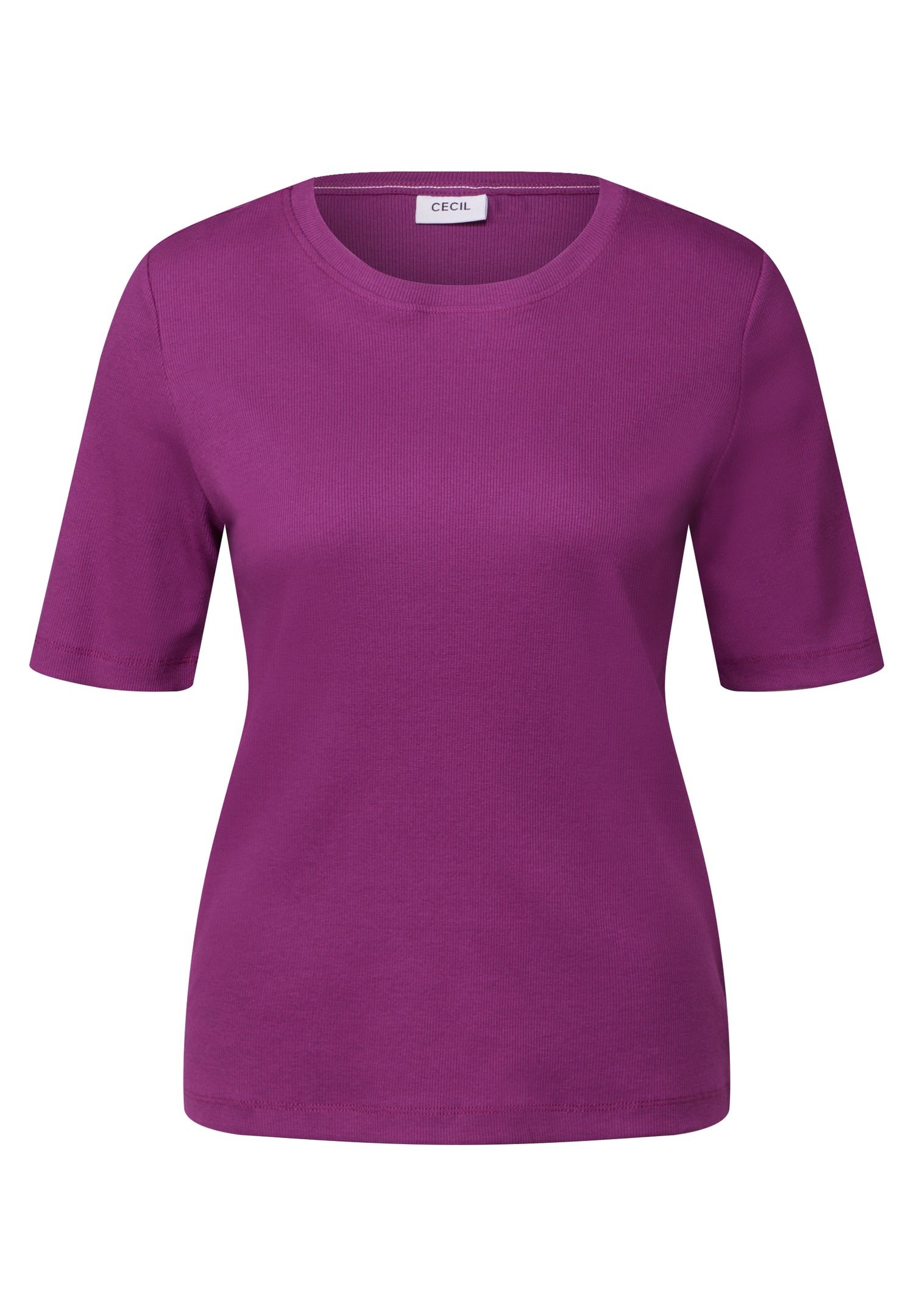 CECIL Basic T-Shirt Damen Körpernaher Schnitt