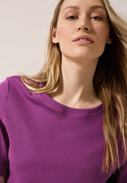 CECIL Basic T-Shirt Damen Körpernaher Schnitt