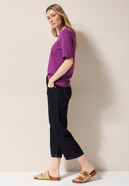 CECIL Basic T-Shirt Damen Körpernaher Schnitt