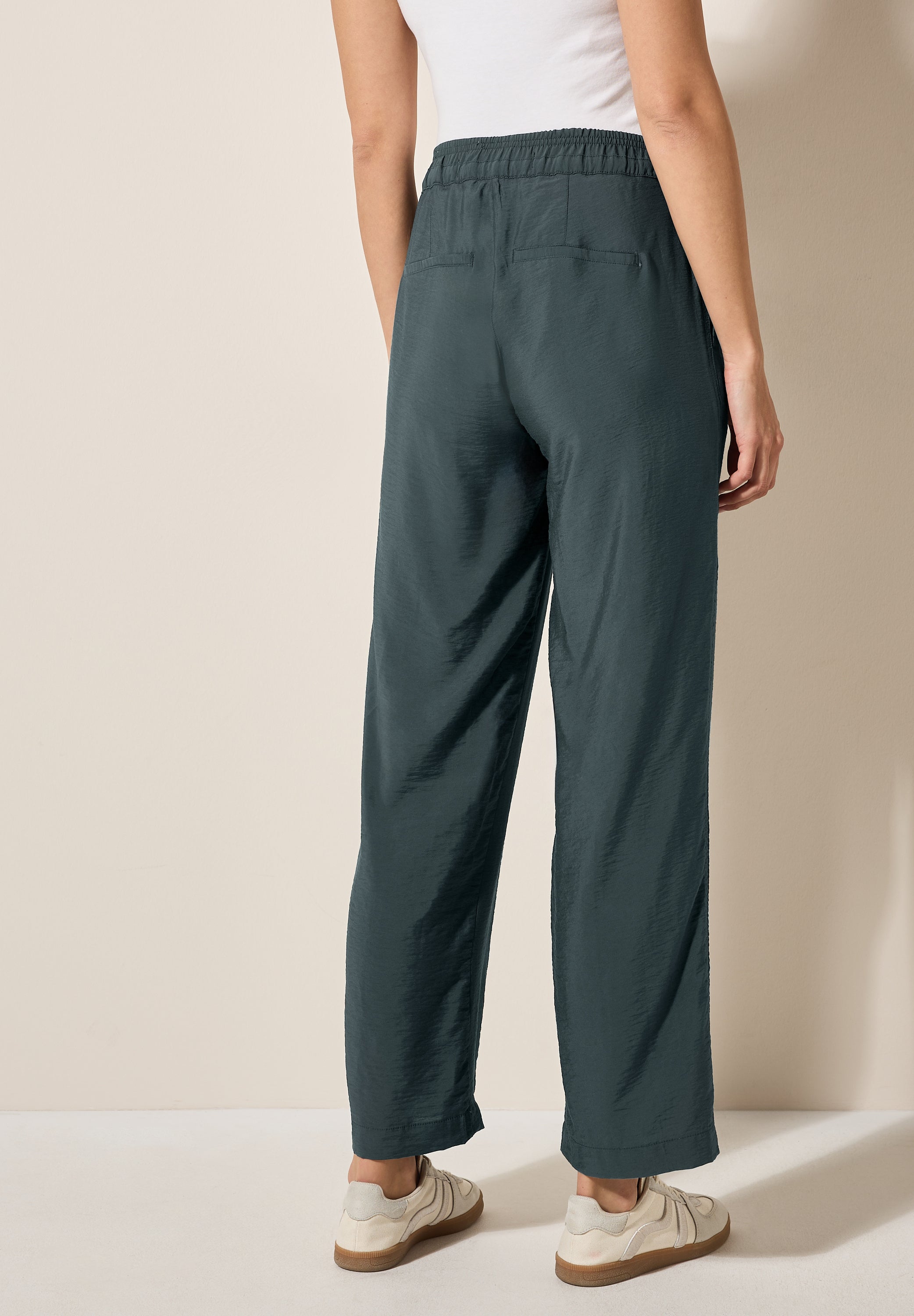 CECIL Loose Fit High Waist Hose Damen Bequem mit Wide Legs
