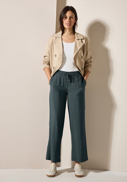 CECIL Loose Fit High Waist Hose Damen Bequem mit Wide Legs