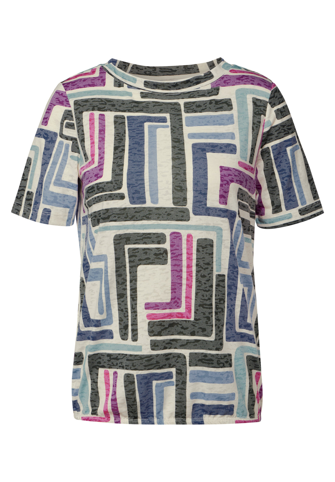 CECIL Damen T-Shirt mit Print und U-Boot-Ausschnitt