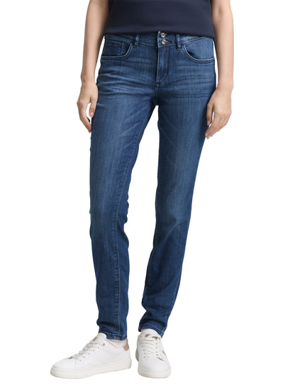Tom Tailor Damen Jeans Skinny Fit Five-Pocket Dunkelblau