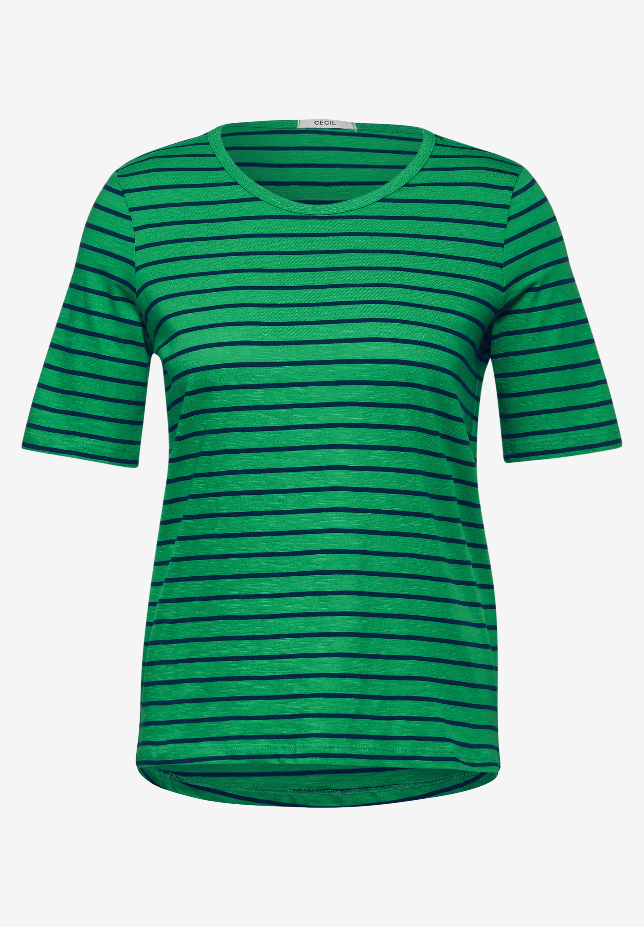 CECIL Gestreiftes T-Shirt Damen Flammgarn Baumwolle