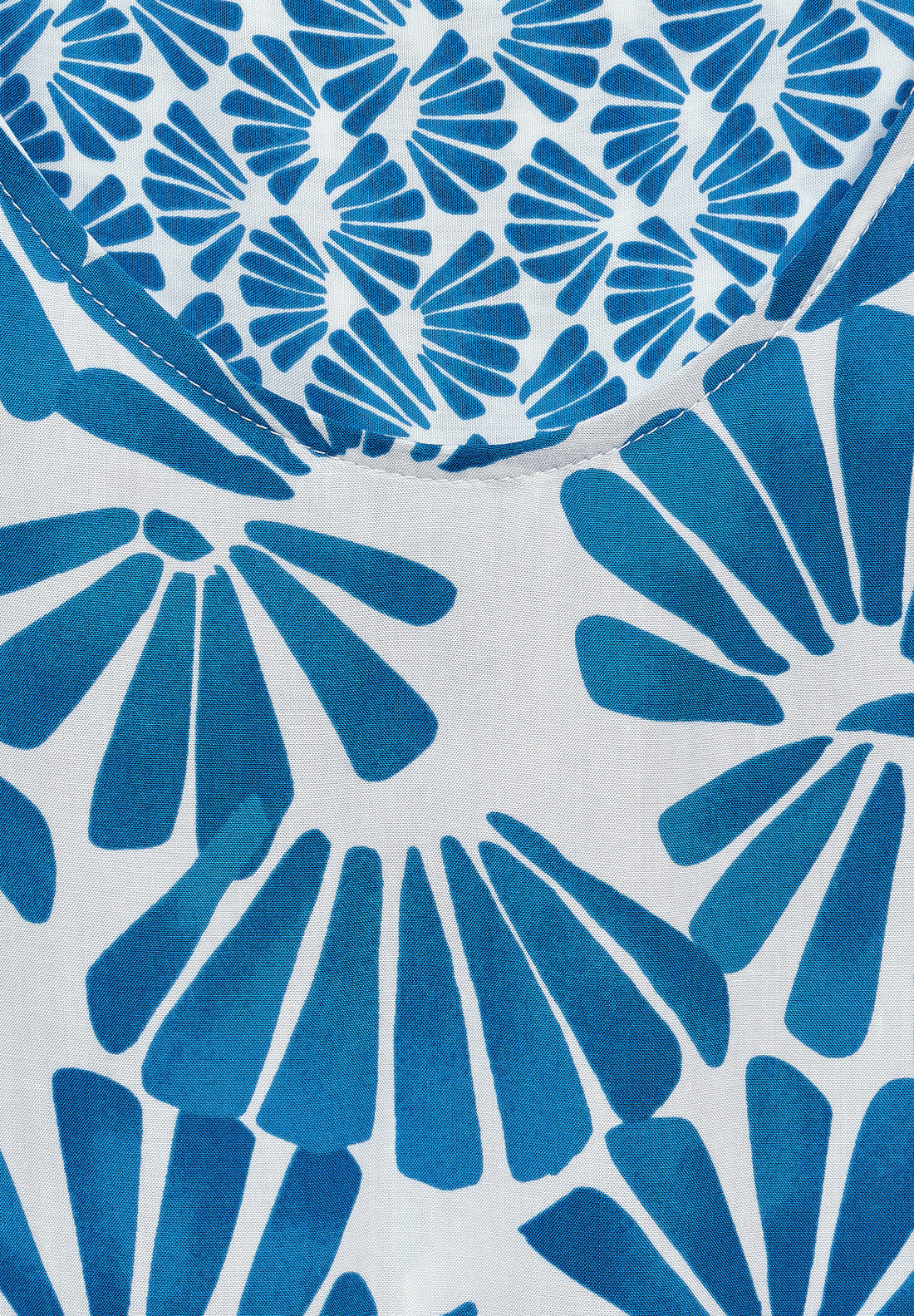 CECIL Printmix Bluse Damen Sommer luftig V-Ausschnitt Schulter-Schlitz