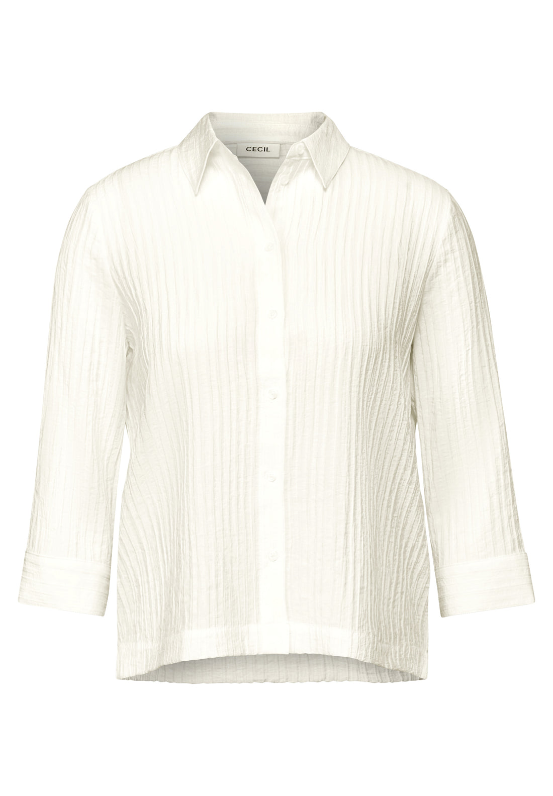 CECIL Kurze Strukturbluse Damen Vanilla White