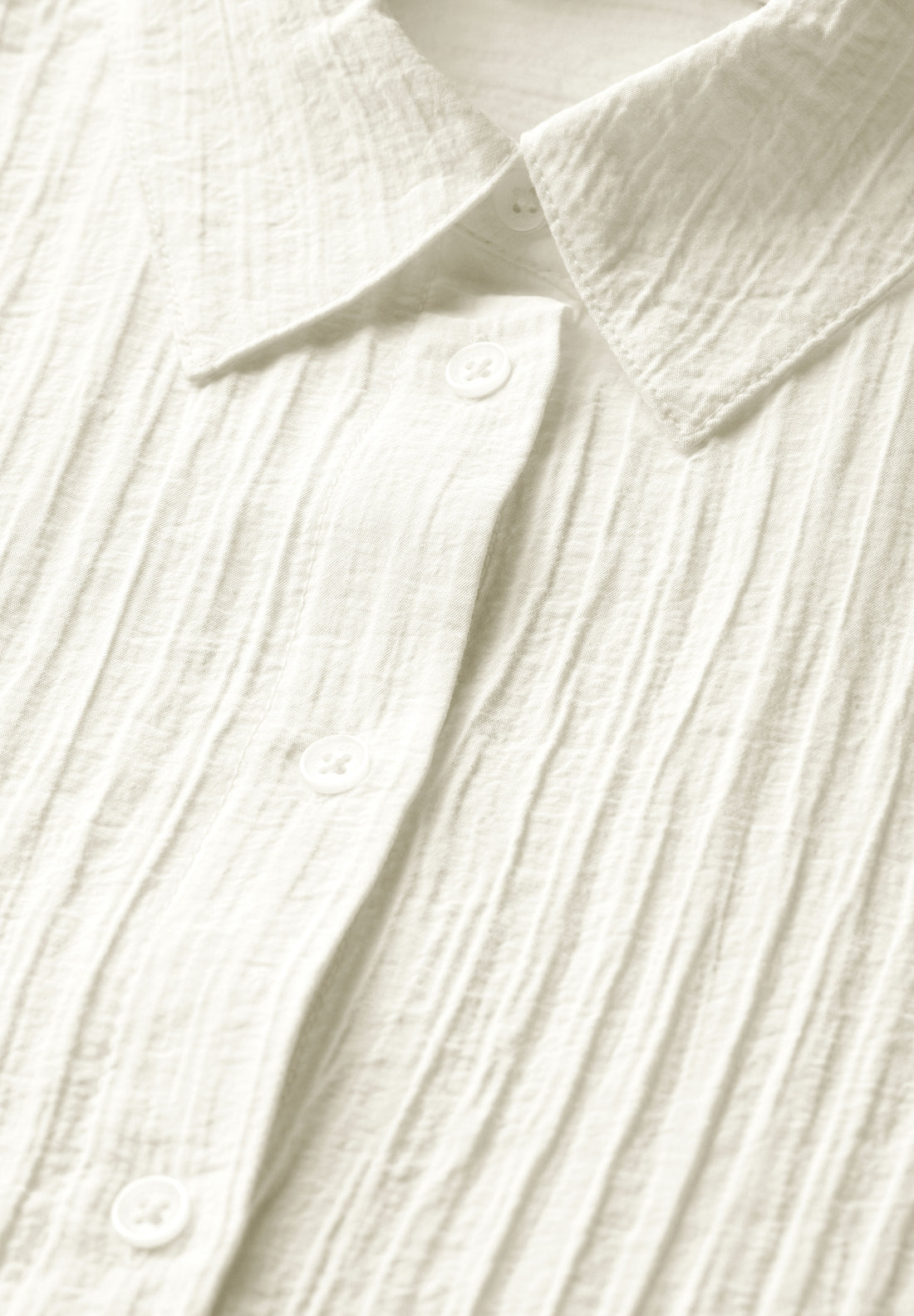 CECIL Kurze Strukturbluse Damen Vanilla White