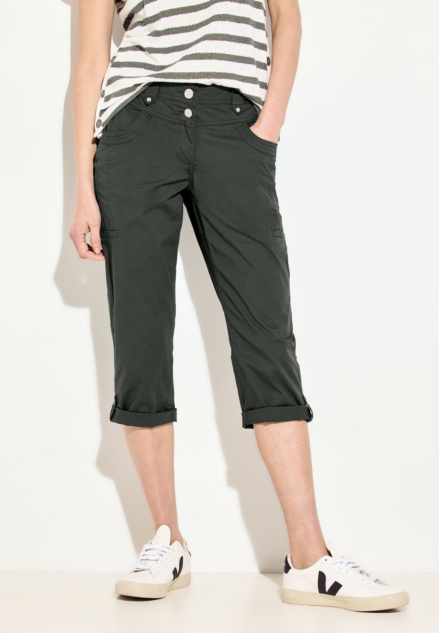 CECIL Papertouch 3/4 Cargohose Damen mit Turn-Up