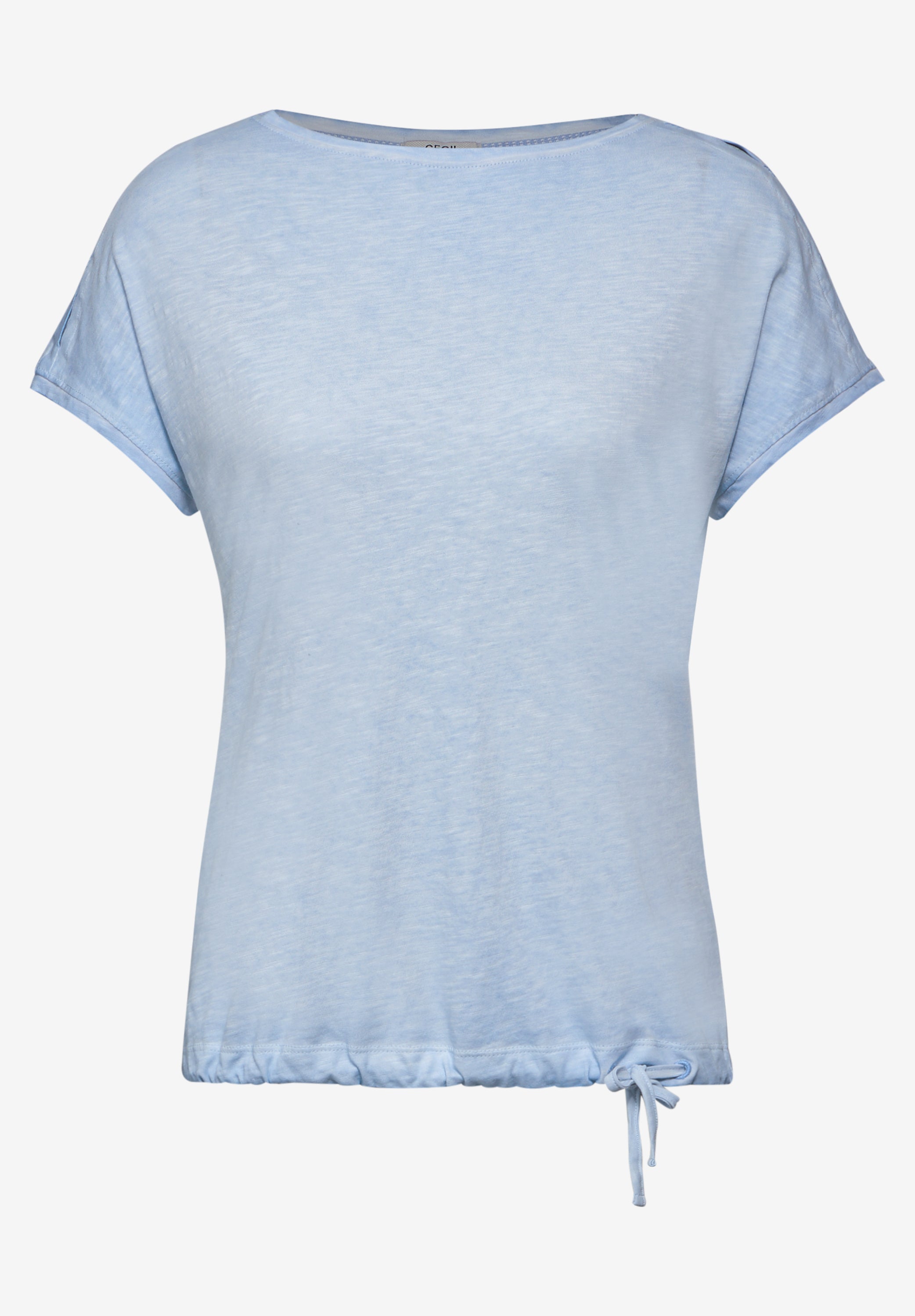 CECIL Damen T-Shirt mit Flammgarn und Knotendetail