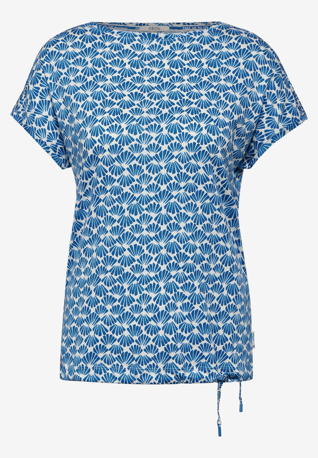 CECIL Luftiges T-Shirt mit Print für Damen in Blau