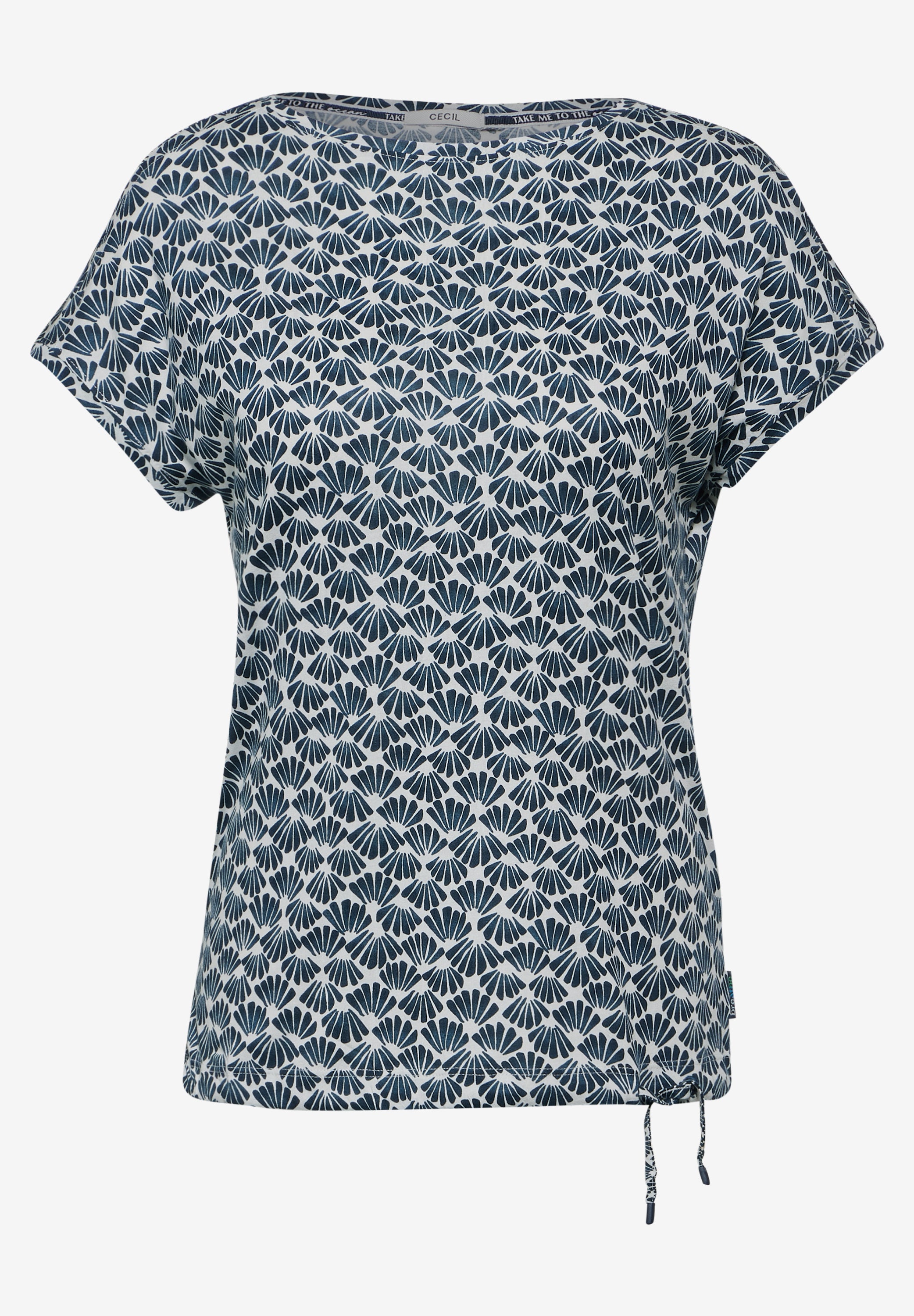 CECIL Luftiges T-Shirt mit Print für Damen in Blau