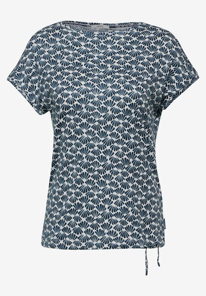 CECIL Luftiges T-Shirt mit Print für Damen in Blau