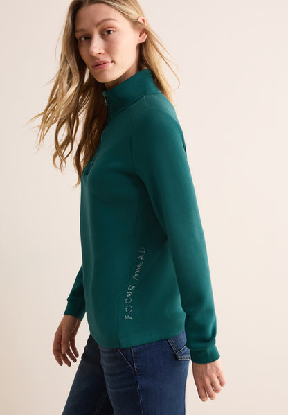CECIL Langarmshirt Damen Bequemer Viskosemix Stretchanteil
