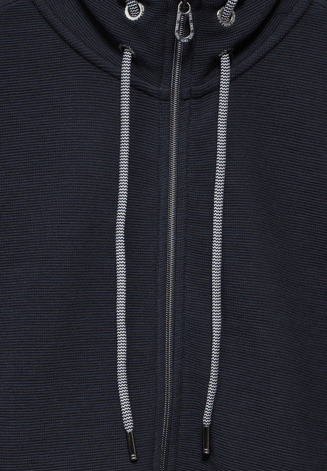 CECILDamen Leichte Sweatjacke mit Tunnelzug Aufgesetzte Taschen
