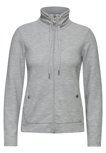 CECILDamen Leichte Sweatjacke mit Tunnelzug Aufgesetzte Taschen