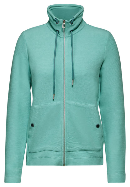 CECILDamen Leichte Sweatjacke mit Tunnelzug Aufgesetzte Taschen