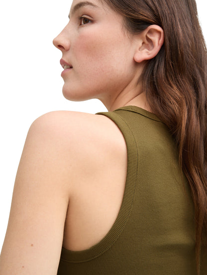 Tom Tailor Denim Eng anliegendes Ripp-Top Damen Stretch