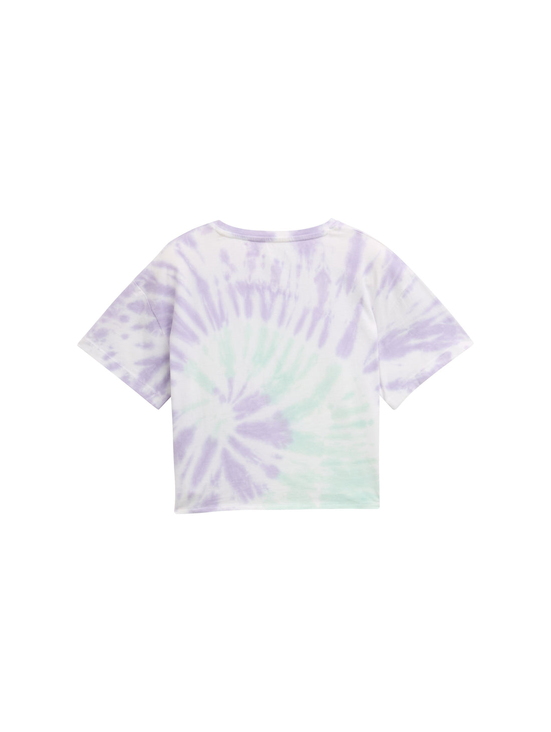 Tom Tailor Cropped T-Shirt Kinder Weiblich lilac mint Batik-Muster