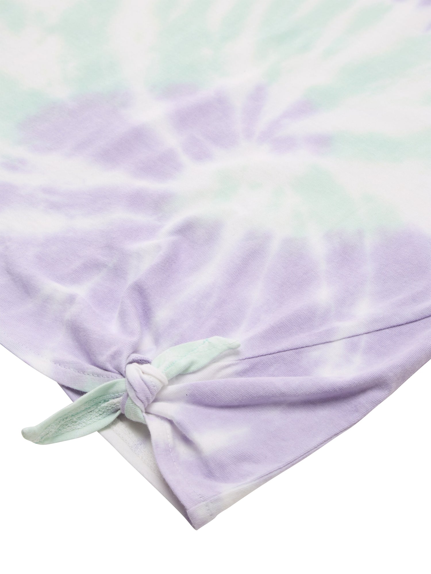 Tom Tailor Cropped T-Shirt Kinder Weiblich lilac mint Batik-Muster