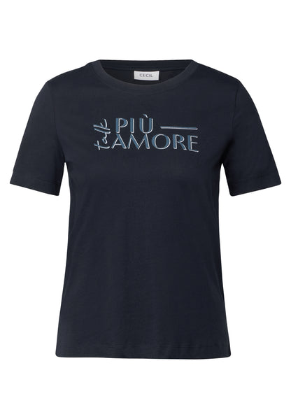 CECIL T-Shirt Damen Wording Artwork Baumwolle