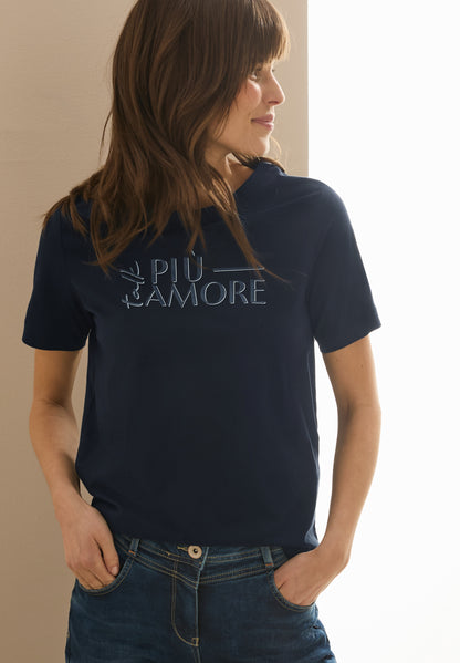 CECIL T-Shirt Damen Wording Artwork Baumwolle