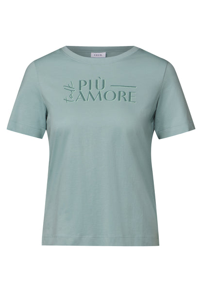 CECIL T-Shirt Damen Wording Artwork Baumwolle