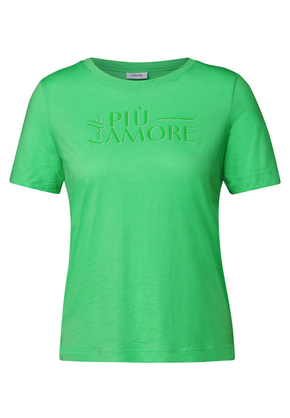 CECIL T-Shirt Damen Wording Artwork Baumwolle
