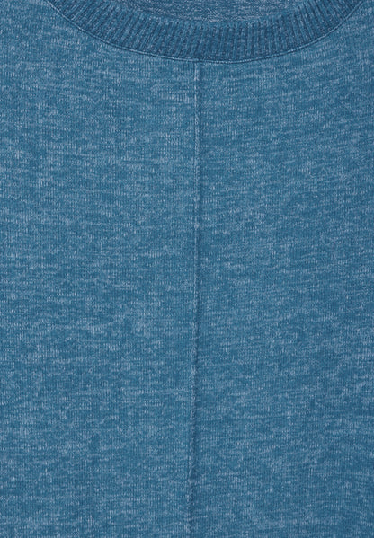 CECIL Langarmshirt Damen Melange Rundhalsausschnitt Elastischer Saum &lt;br&gt;
