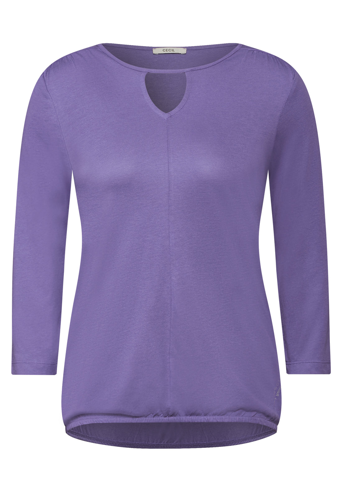 CECIL Damen Cut Out Shirt 3/4-Arm Rundhals mit Raffung