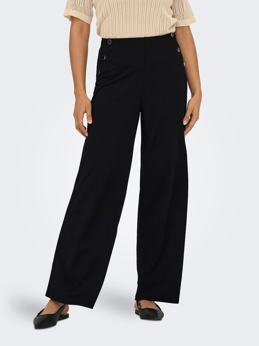 JDY Hose Damen Elastischer Taillenbund Lang Normal Geschnitten