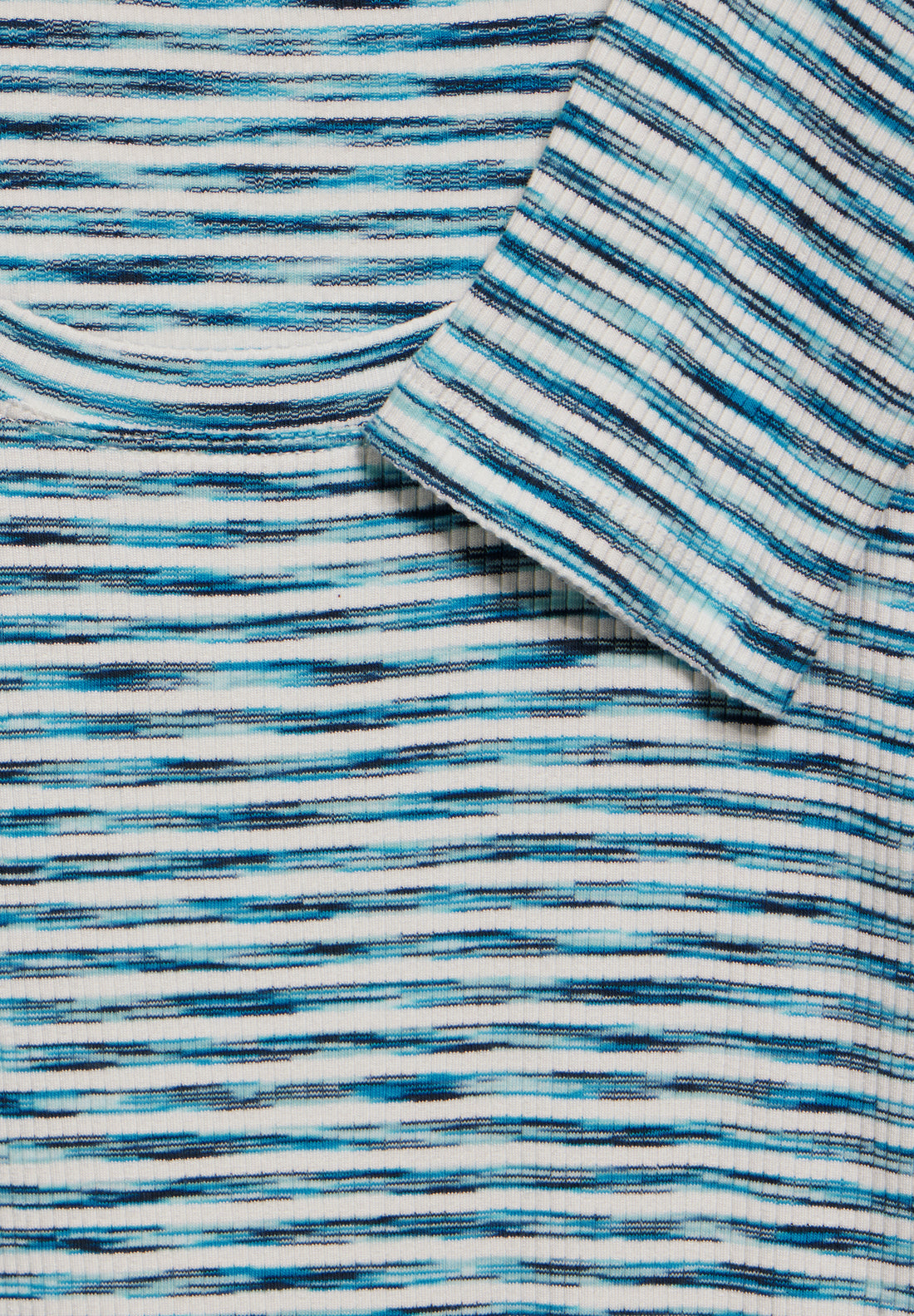 CECIL Geripptes Damen-Shirt 3/4-Arm Tunnelzug Baumwollmix
