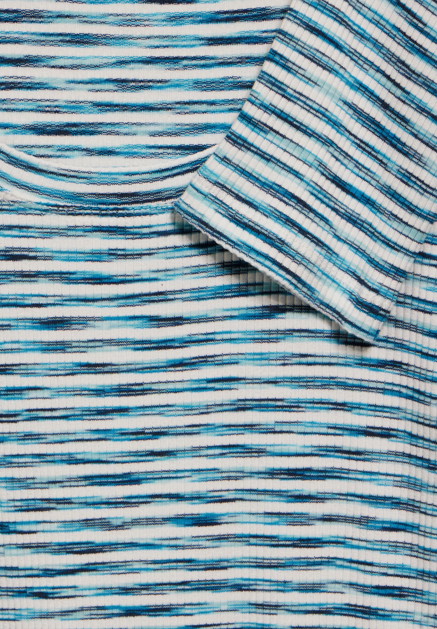 CECIL Geripptes Damen-Shirt 3/4-Arm Tunnelzug Baumwollmix