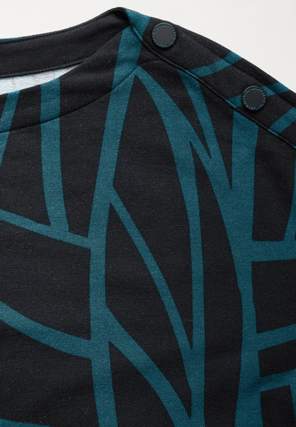 CECIL Langarmshirt mit Knöpfen Damen Grafisches Muster