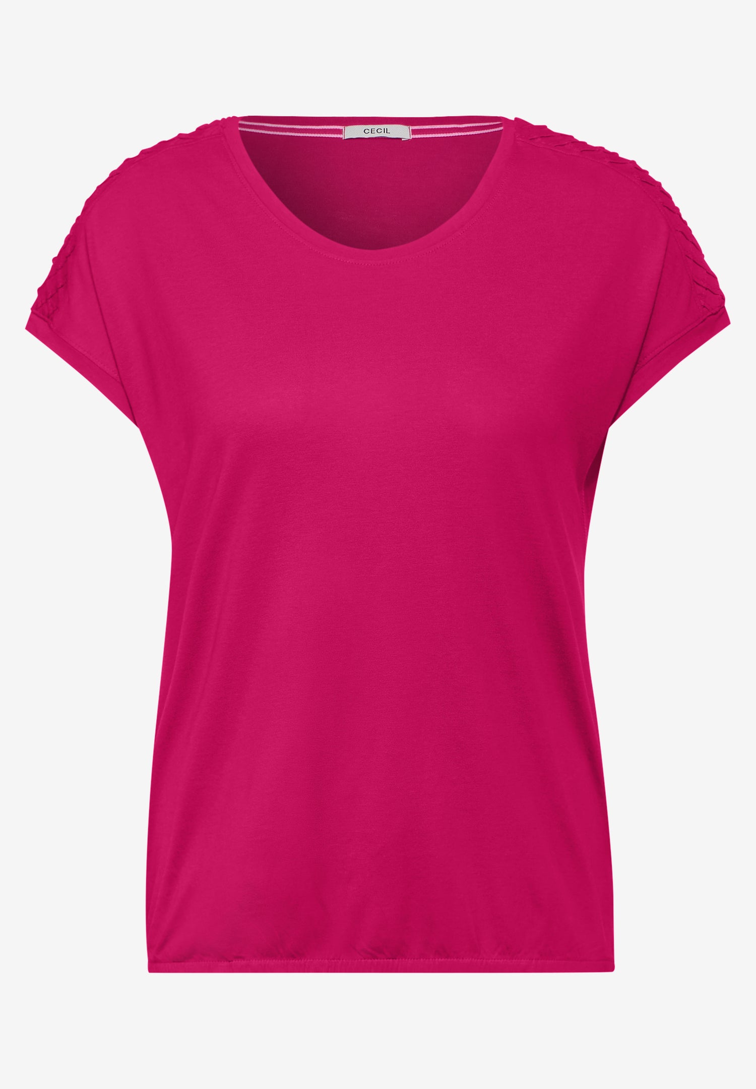 CECIL Damen Dekoratives Kurzarmshirt in Blau