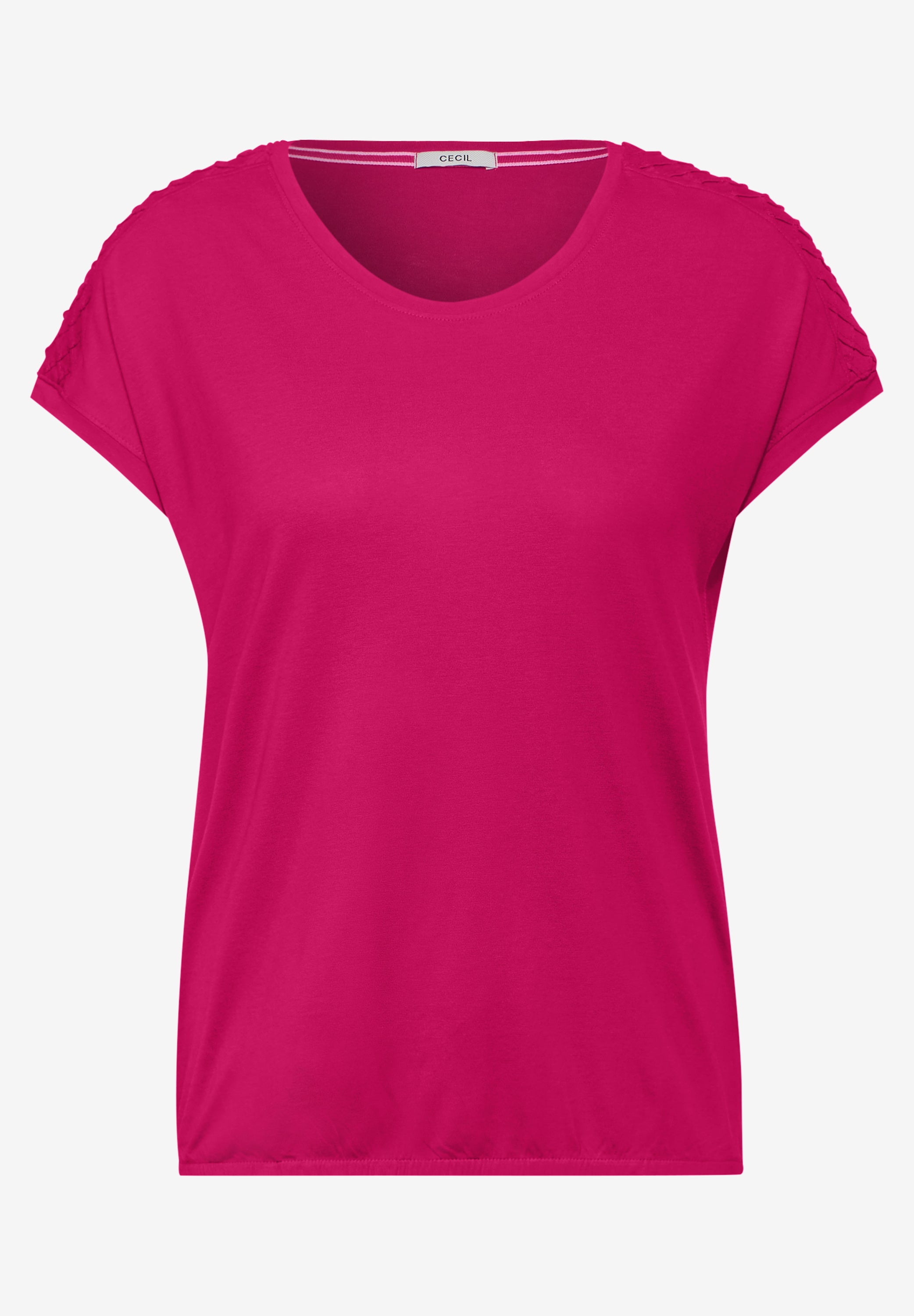 CECIL Damen Dekoratives Kurzarmshirt in Blau