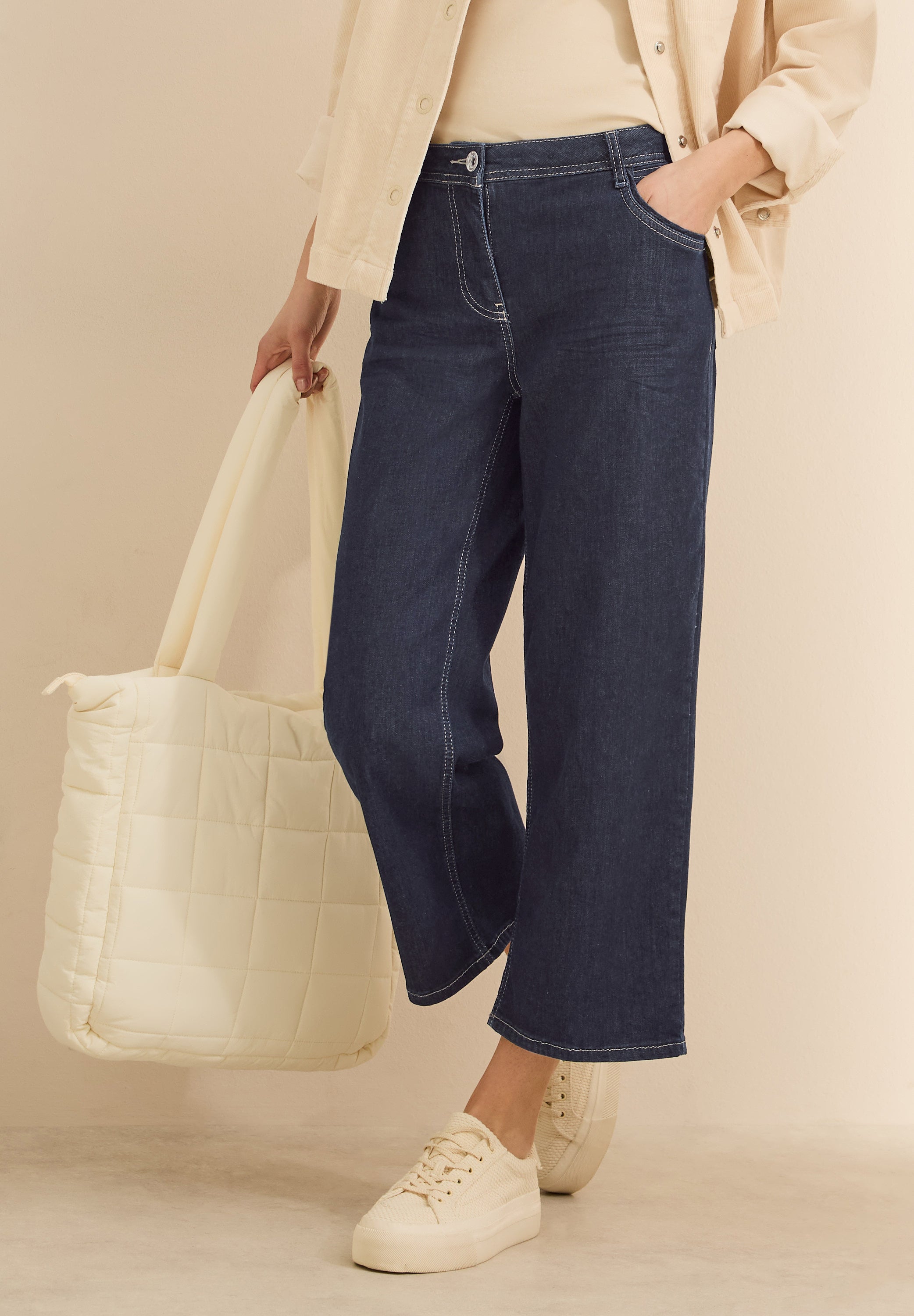 CECIL Wide Leg Jeans Neele Damen Dunkelblau