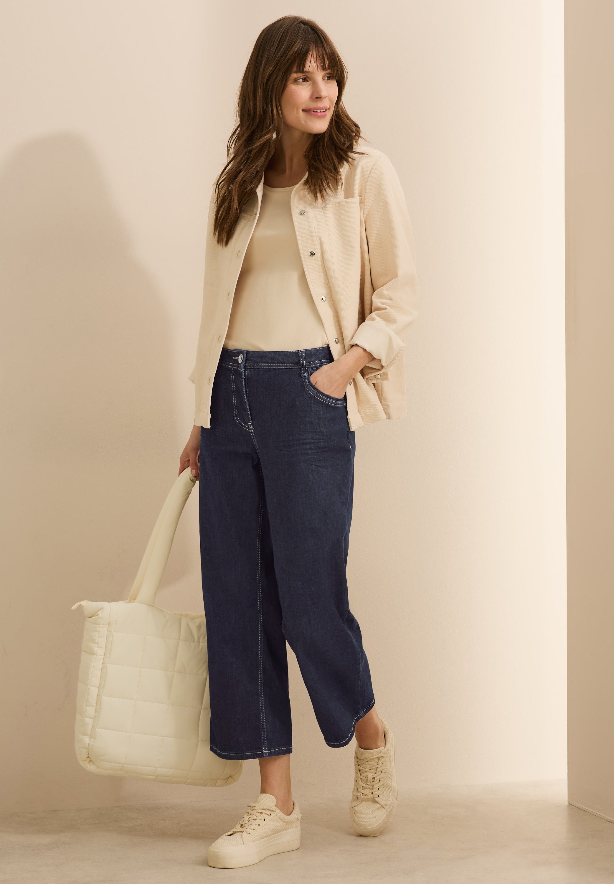 CECIL Wide Leg Jeans Neele Damen Dunkelblau