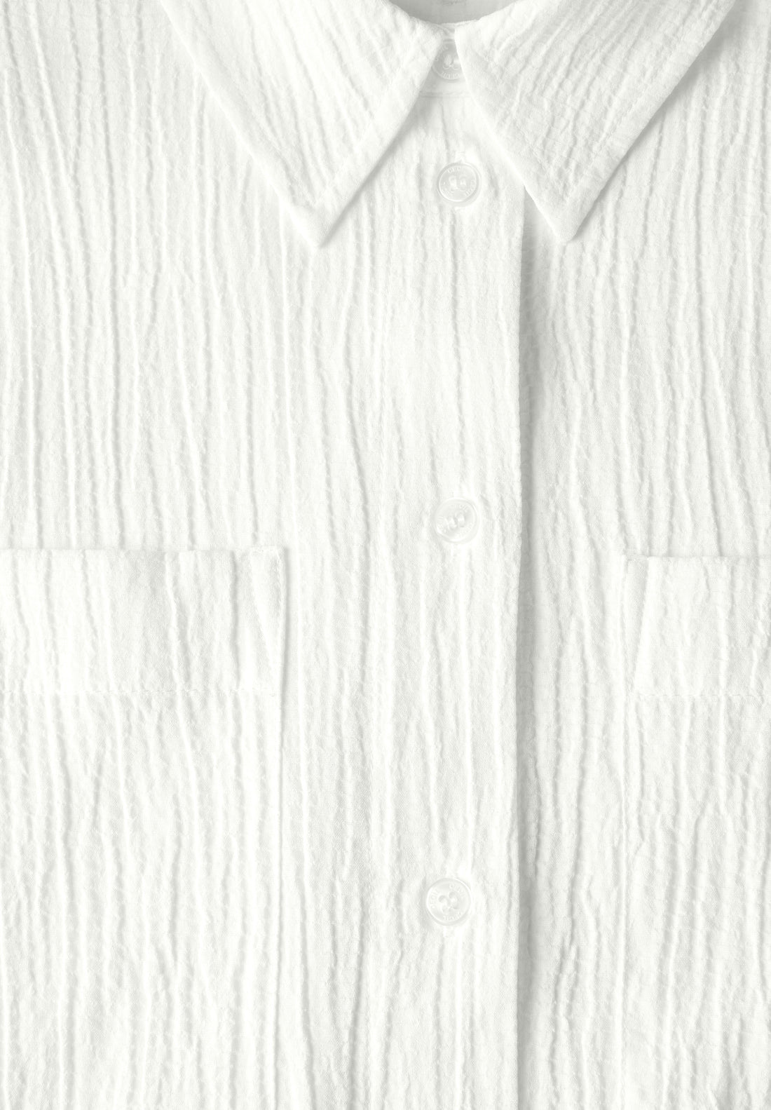 CECIL Strukturbluse Damen Langarm Hemdbluse vanilla white