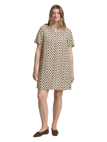 Tom Tailor Denim Kleid Polo-Look Damen fixierte Ärmel Taschen Ziernaht