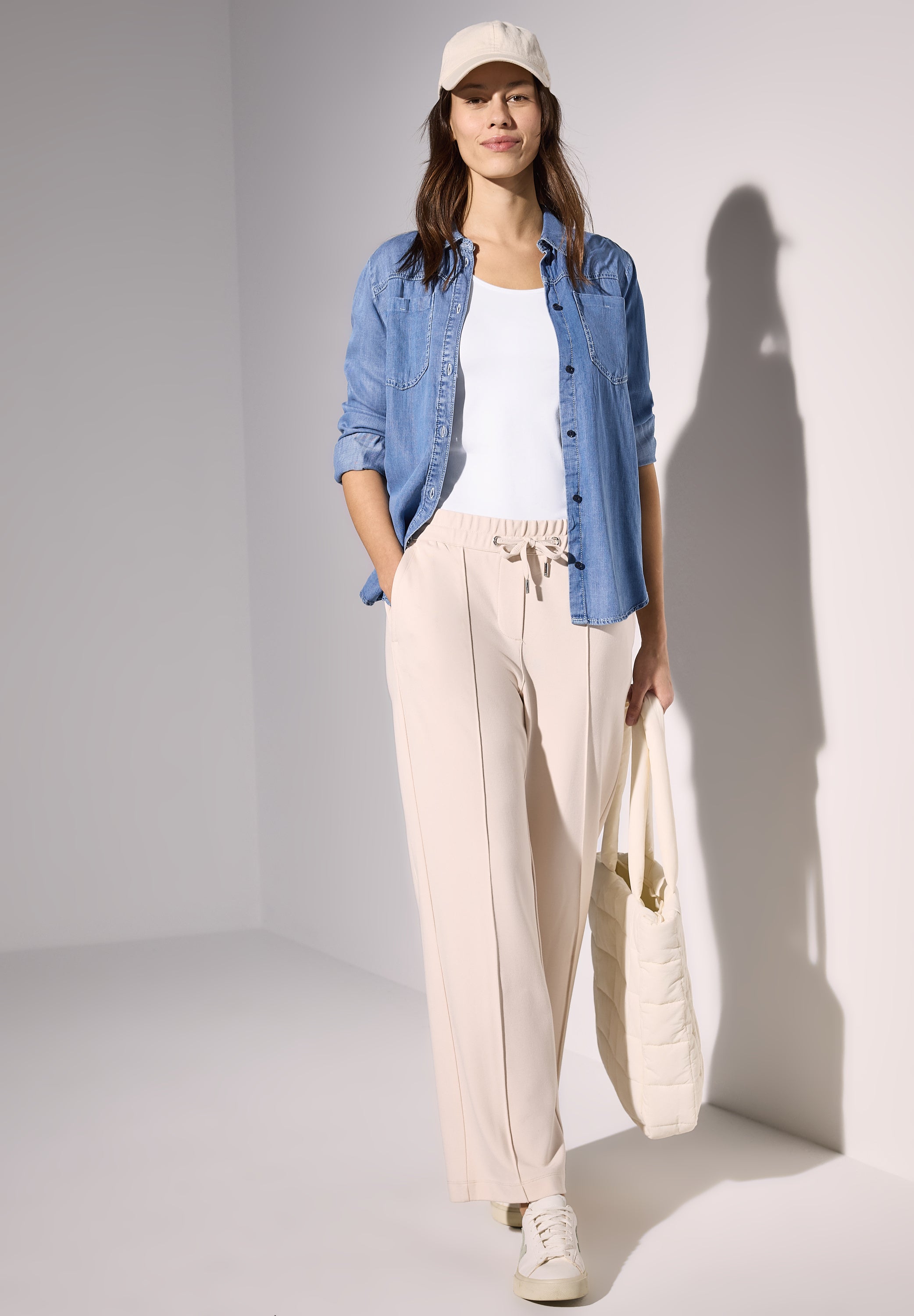 CECIL Basic Top Damen Ärmellos Baumwolle