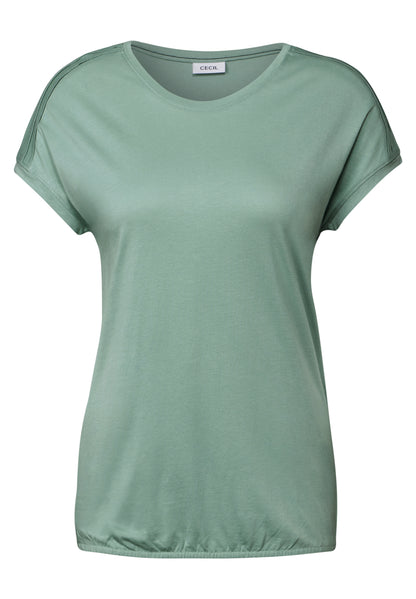 CECIL Damen T-Shirt mit Detail an der Schulter