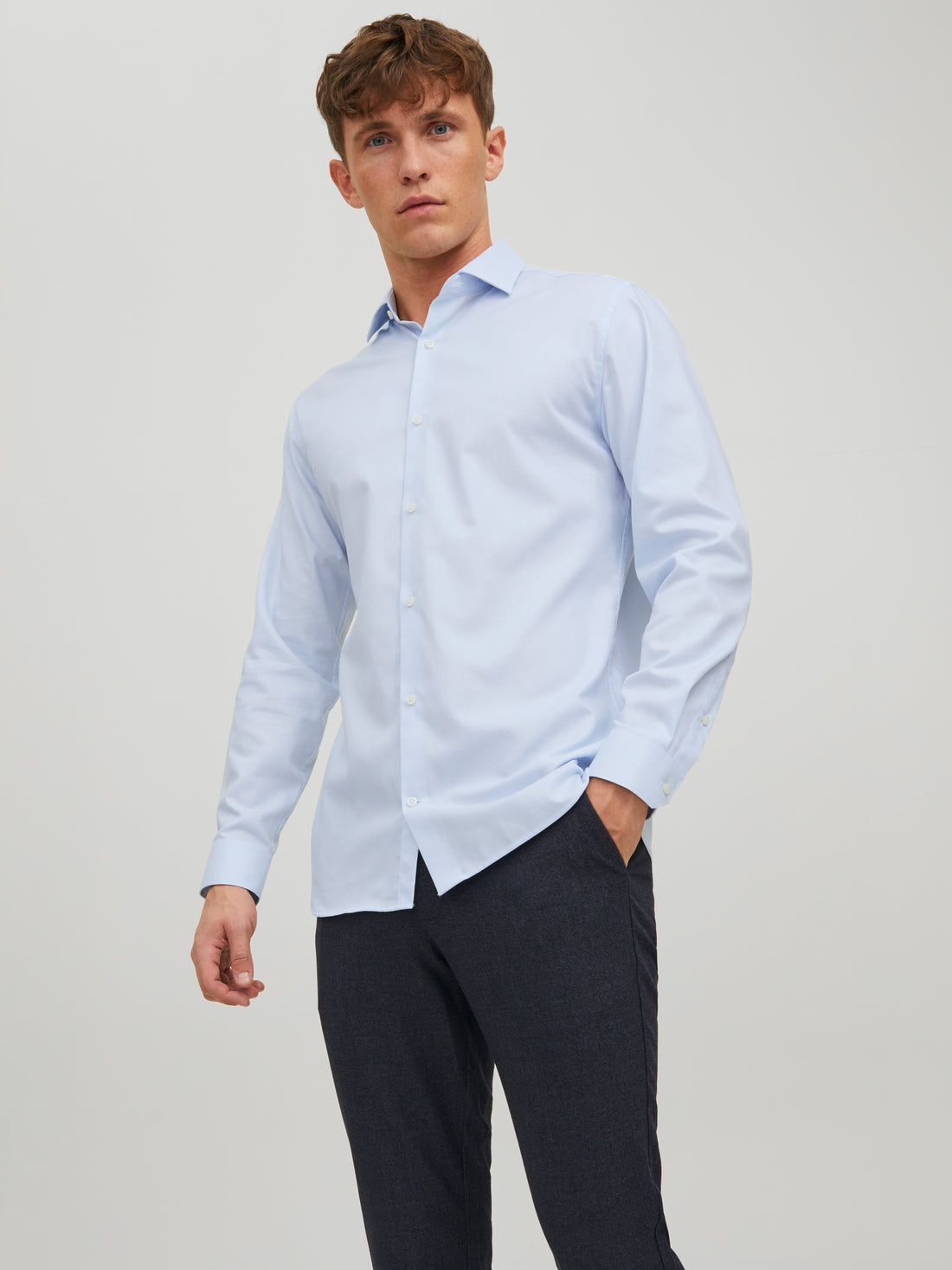 Bestseller Hemd Slim Fit Herren Knitterarm