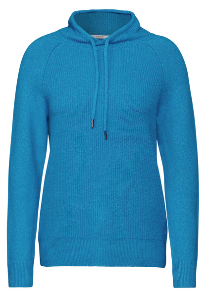 CECIL Strukturmix Raglan Pullover Damen Rollkragen Tunnelzug