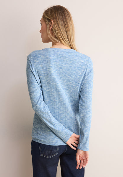 CECIL Shirt im Tunika-Look Damen Melange-Optik
