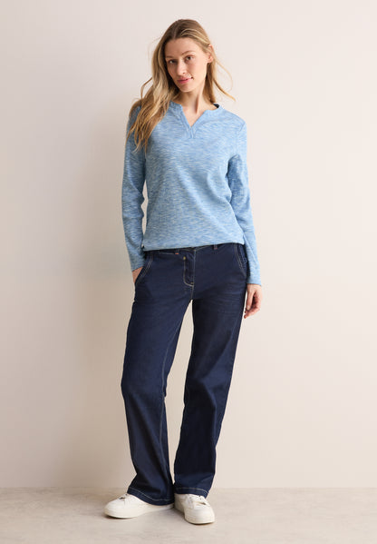 CECIL Shirt im Tunika-Look Damen Melange-Optik