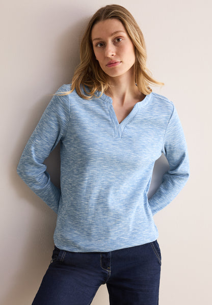 CECIL Shirt im Tunika-Look Damen Melange-Optik